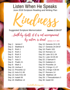 June 2018: Kindness