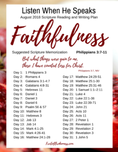August: Faithfulness