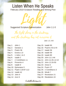 LWHS February 2019: LIGHT