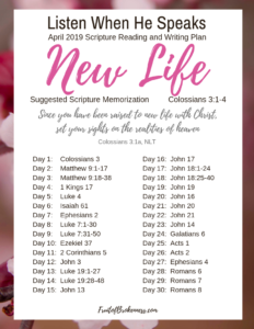 LWHS April 2019: New Life