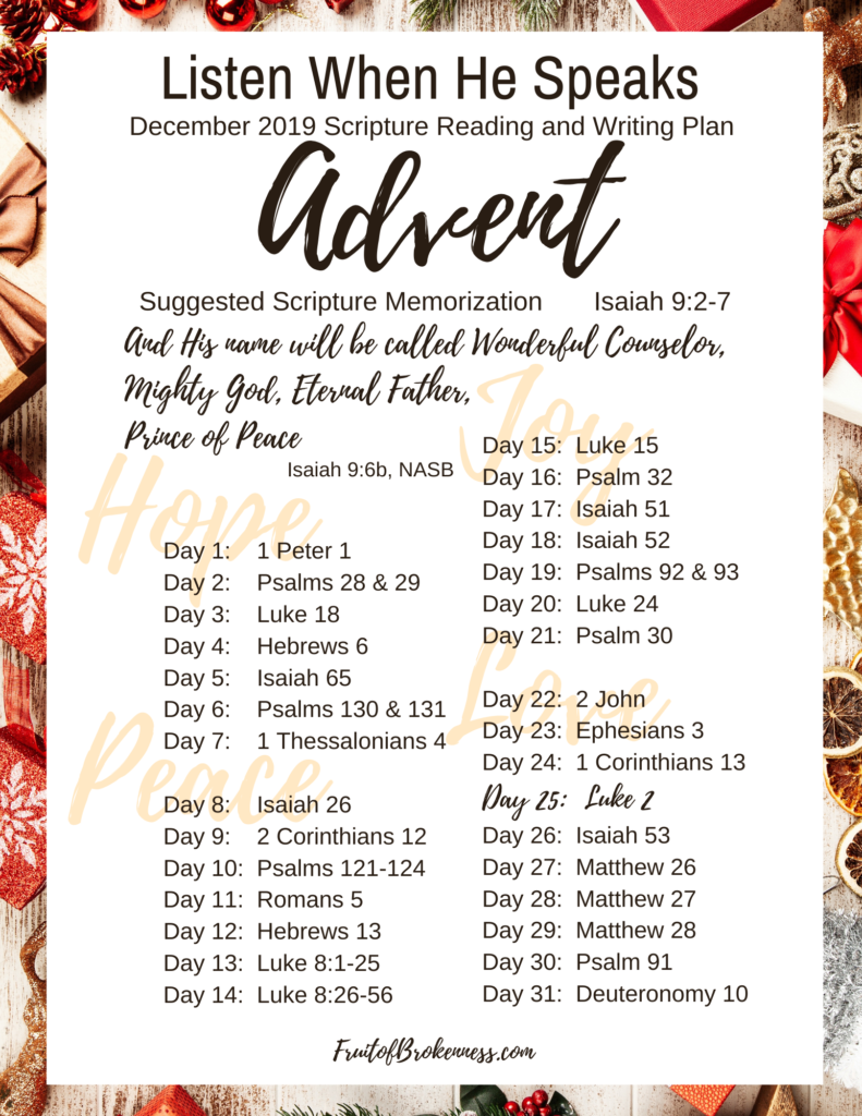 LWHS December 2019: Advent